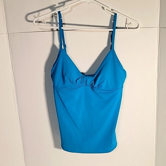 Calvin Klein Women's Blue Twist Ruched Tummy Control Tankini Swim Top Size Small - Picture 1 of 4
